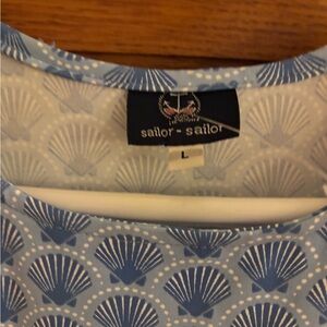 Sailor-Sailor Blue Sea Shell Pattern Dress